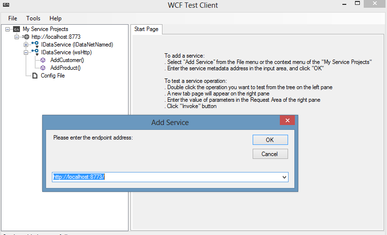 Wcf test client